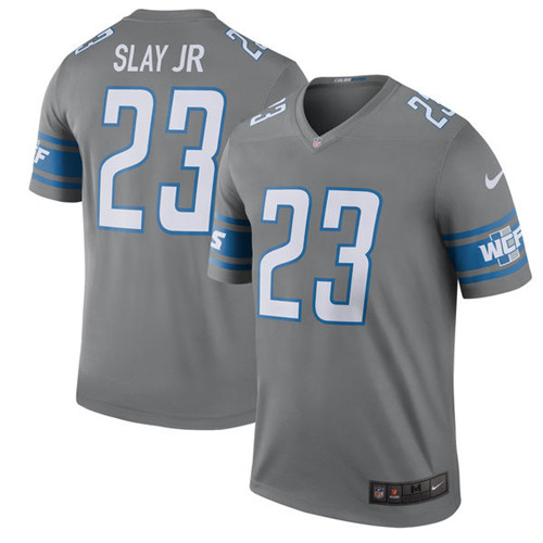 2019 Men Detroit Lions #23 Slay Jr grey Nike Vapor Untouchable Limited NFL Jersey